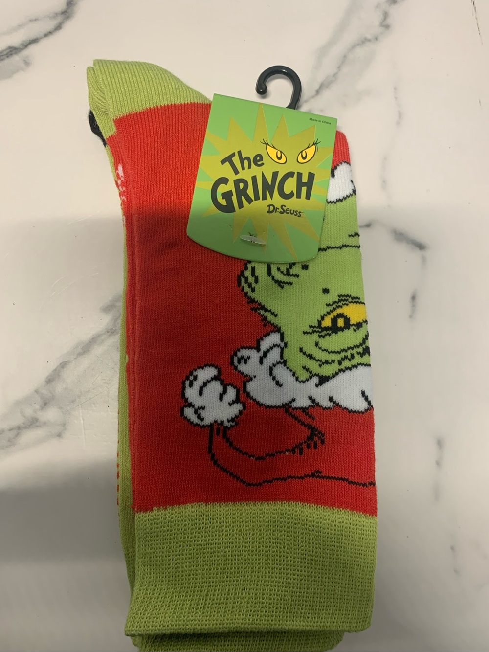 The Grinch Men’s Novelty Socks - Green and Red